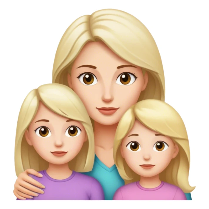 Mom and daughter sticker