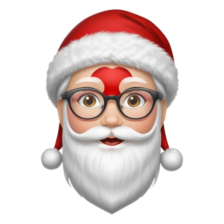 female santa claus wearing glasses sticker