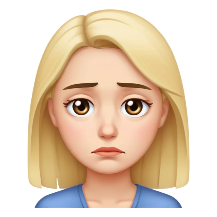 Ma, mặt buồn, mắt tròn long lanh sticker