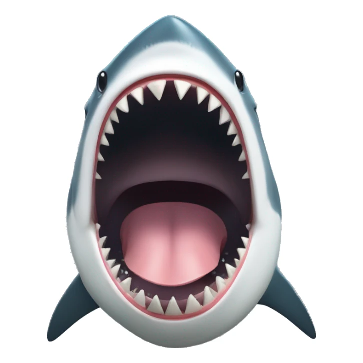 a shark drooling saliva from the mouth sticker