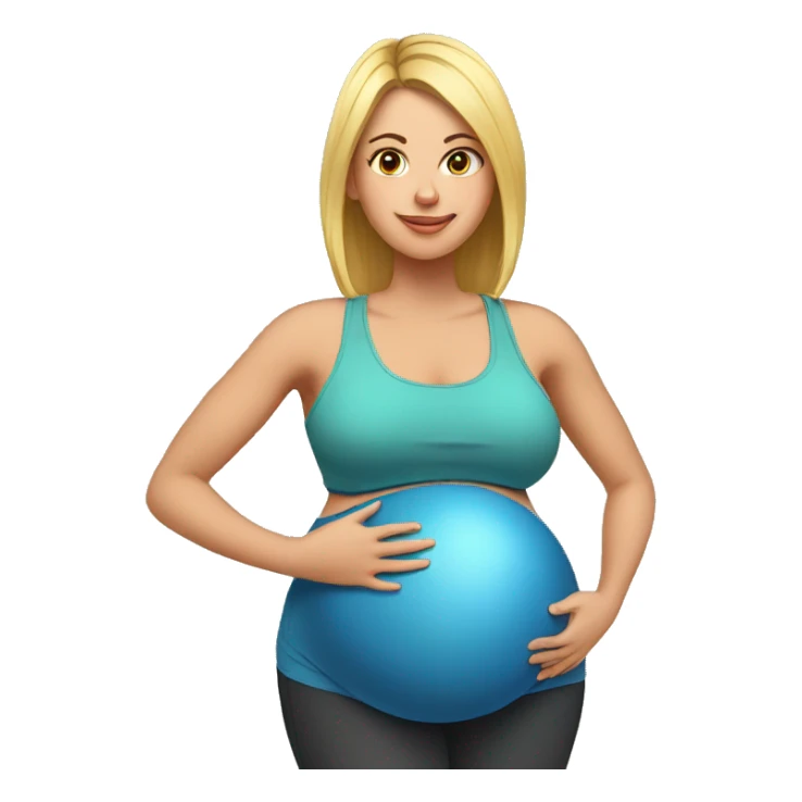 pregnant woman at the gym sticker