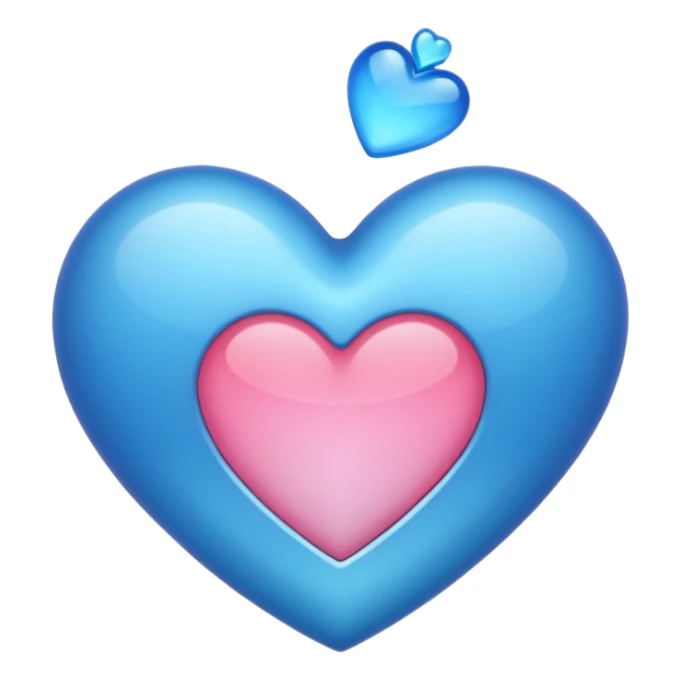 Corazón con color azul y rosado mezclados  sticker