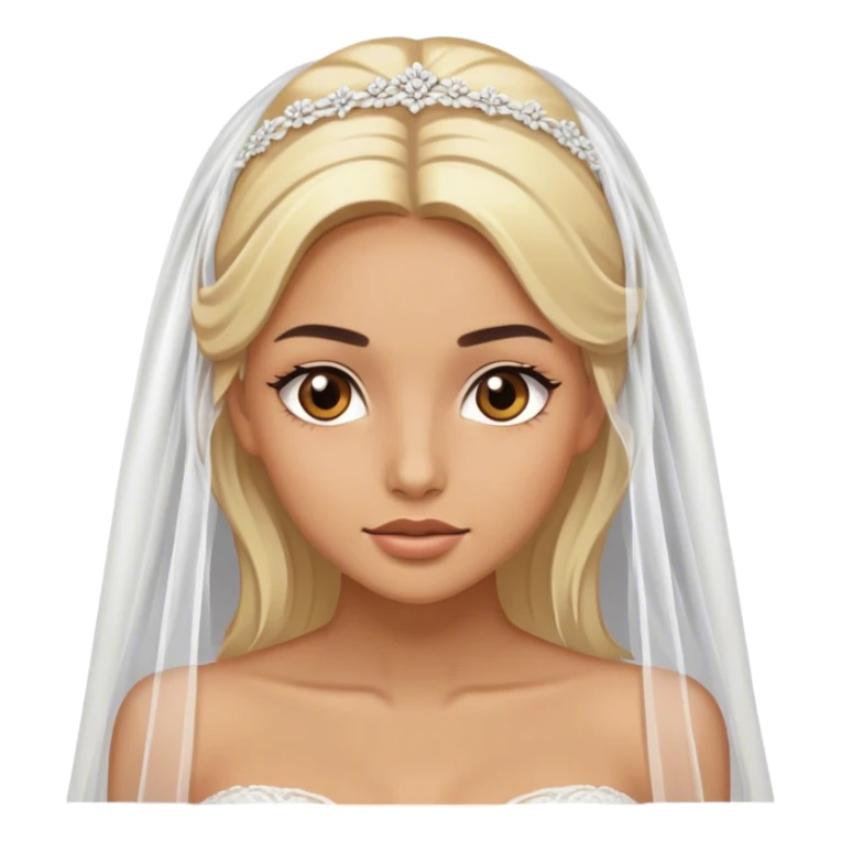 blonde model with brown eyes, 2025 bride   sticker