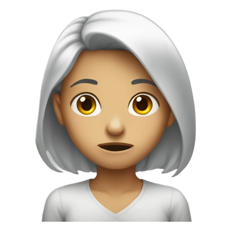 Disgusted girl looking at viewer sticker