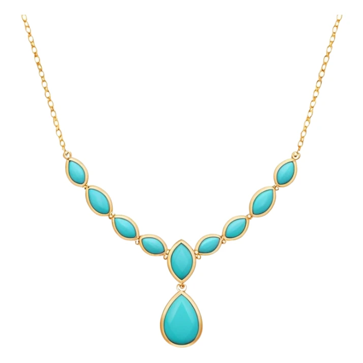 Turquoise necklace, width and height of image must be equal in size sticker