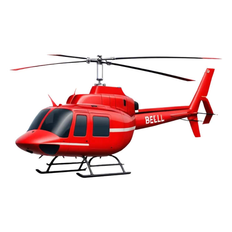 Bell 206 - Bell Helicopter (Model Year: 2021) (Iconic colour: Red) sticker