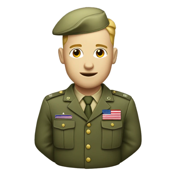 American soldier with a guile suit on sticker