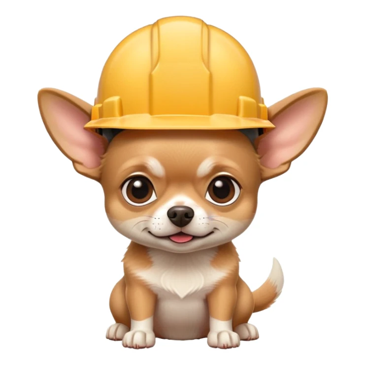 Mean chihuahua in construction sticker
