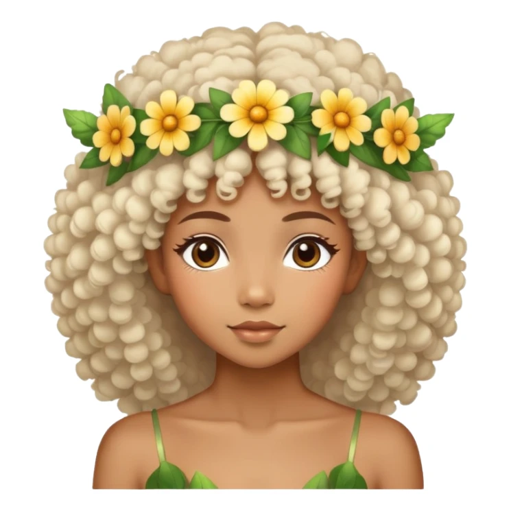 Dreamy pretty nature fairy with Afro hair  sticker