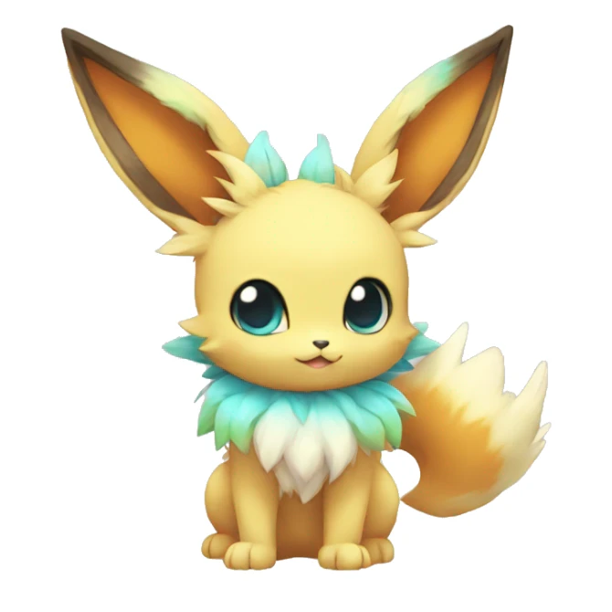 Colorful Kawaii Eeveelution-Cute-Pokémon-fusion full body sticker