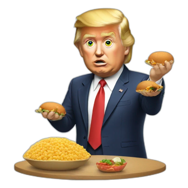 Trump giving food sticker