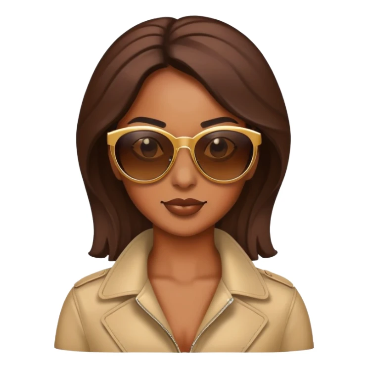 Brown skin women sunglasses  sticker