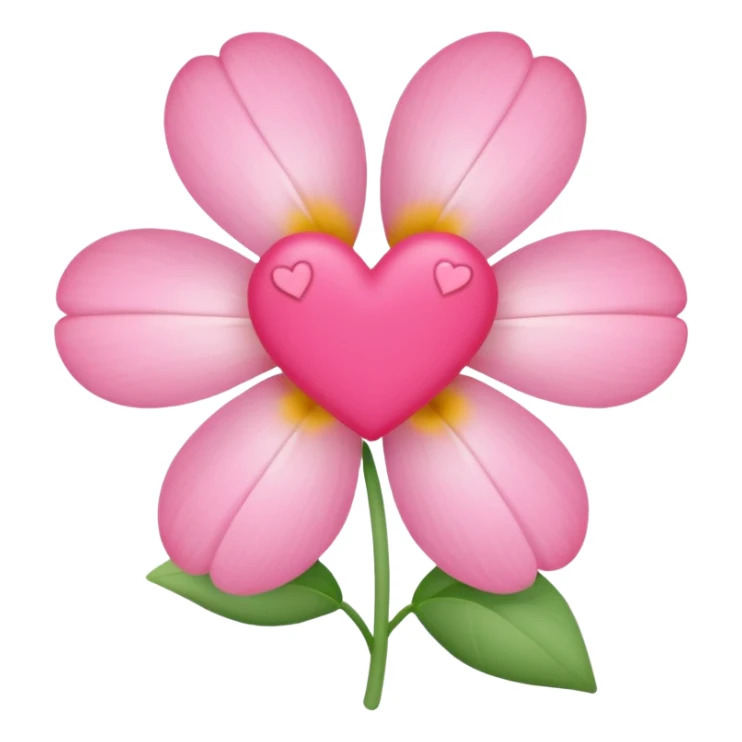 Create a minimalist, pastel-colored emoji inspired by the stock flower (Şebboy), with soft petals and a hidden heart symbol to represent love and tenderness. sticker