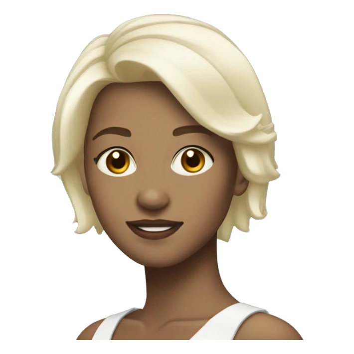 platinum blonde short hair white teen sticker