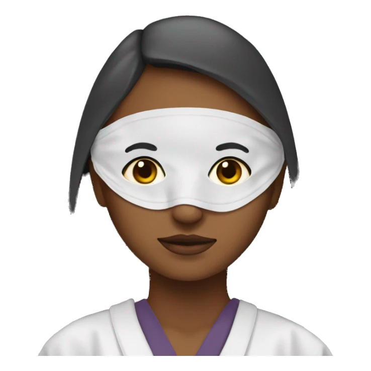 Girl with a face mask and a robe on sticker