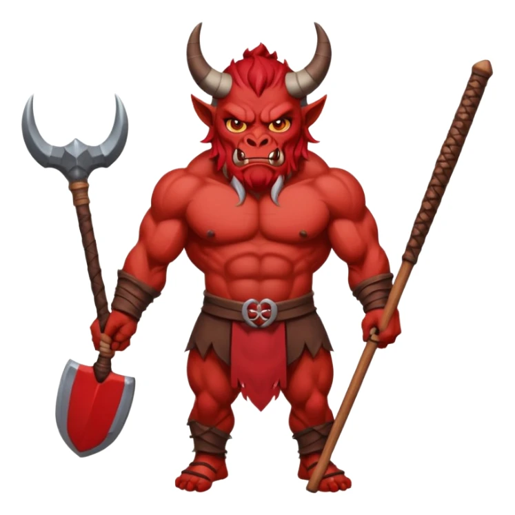Oni – Horned demon with club. sticker