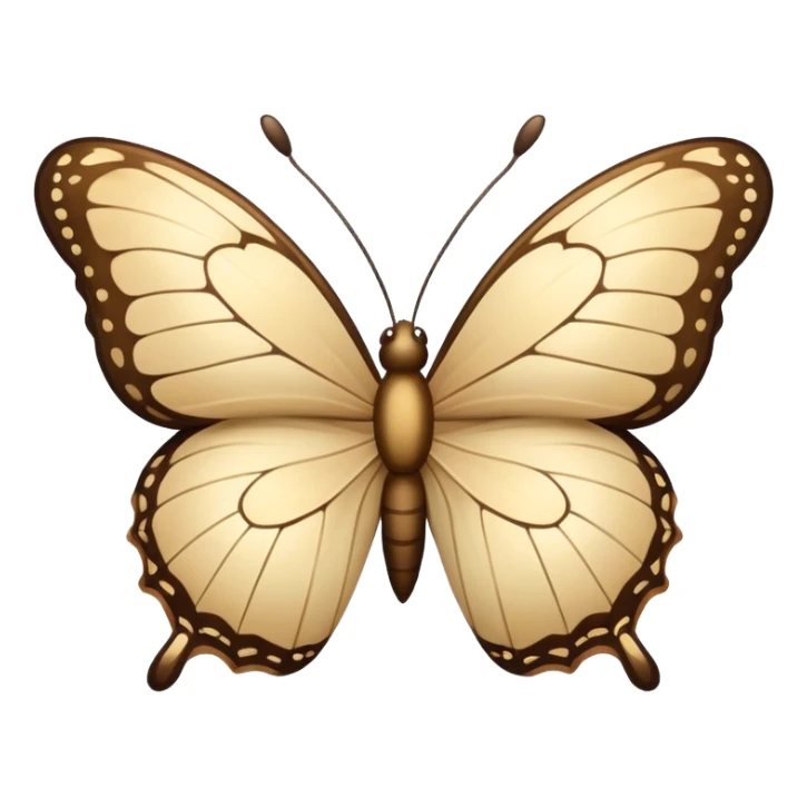 beige butterfly sticker
