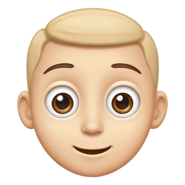 happy cartoon character with big eyes sticker