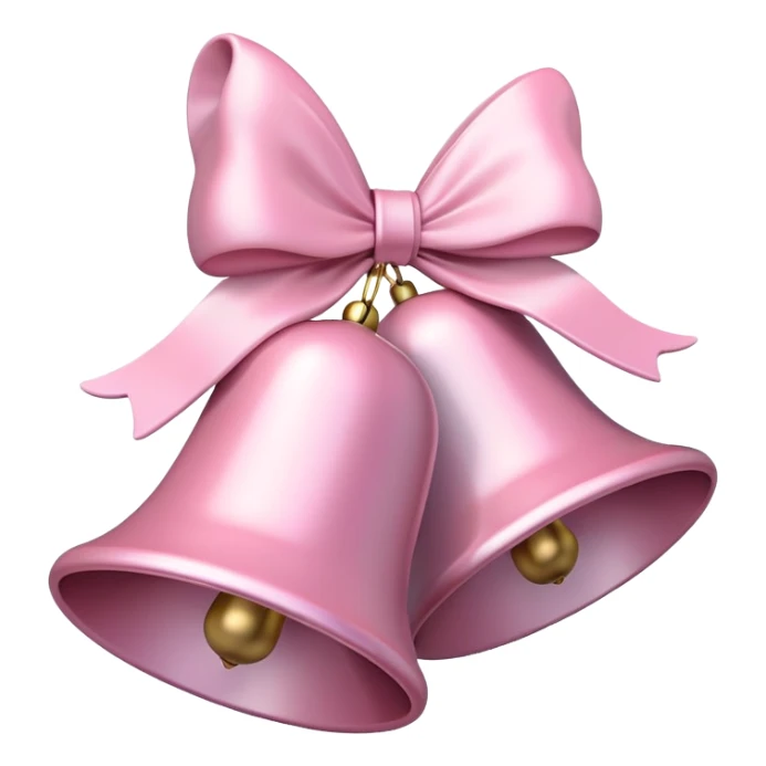 Pastel Pink Christmas bells  sticker