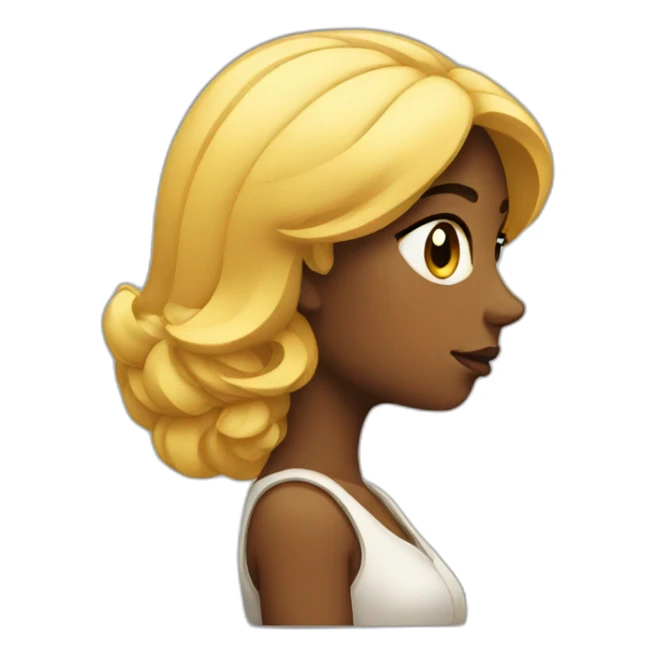 In thought pose woman sticker