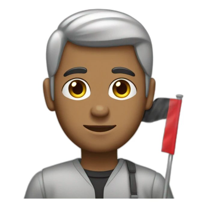 Un homme portant le drapeau de Palestine sticker