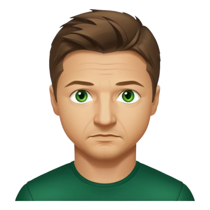 Jeremy Renner with green eyes sticker