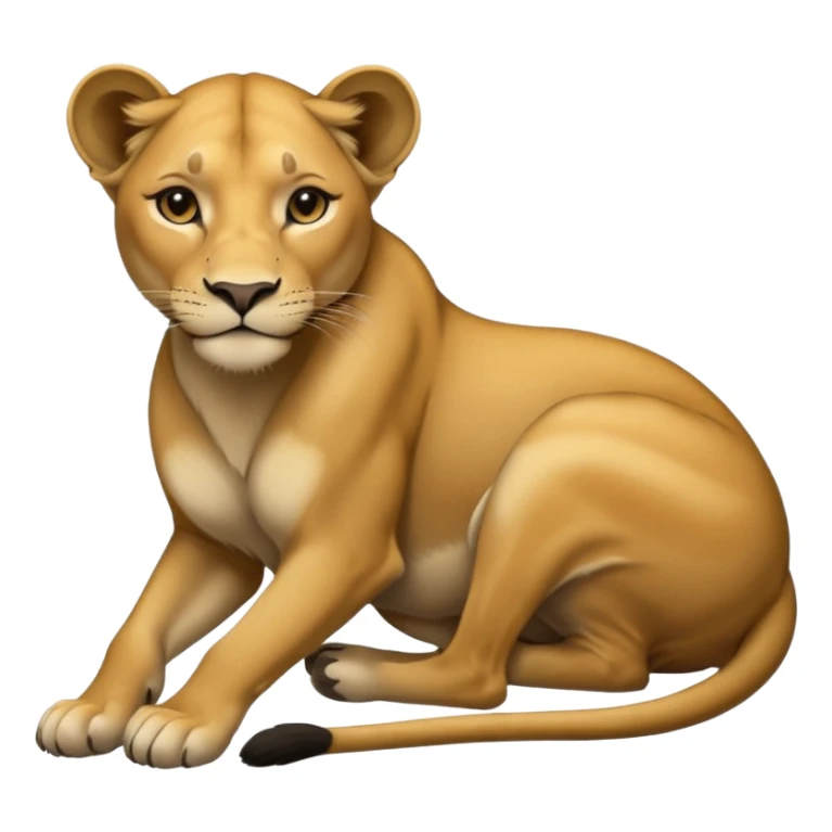 a lioness's silhouette laying down sticker