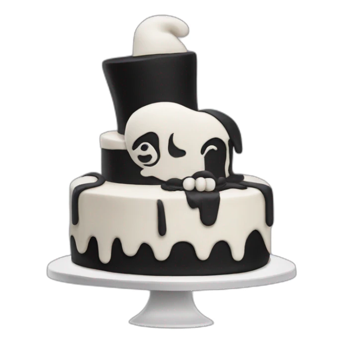 addams family birthday cake sticker