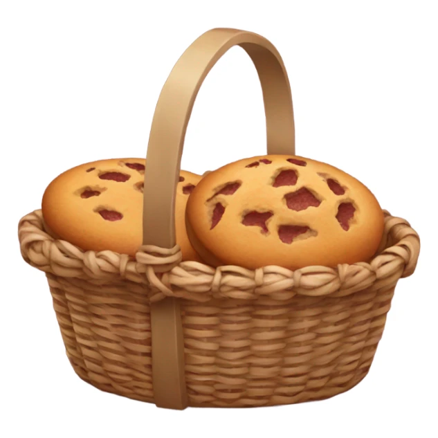 baked goods basket in burgundy color sticker