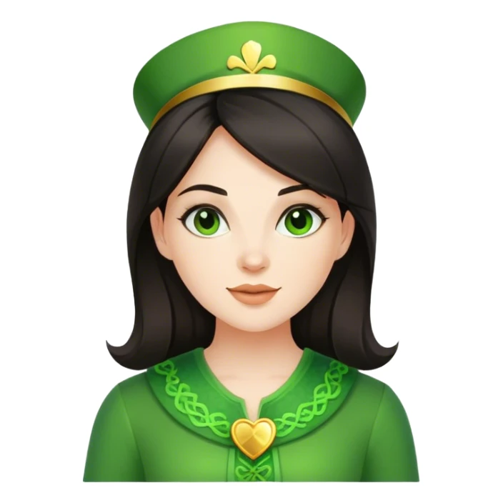 St Patrick’s day dark hair woman  sticker