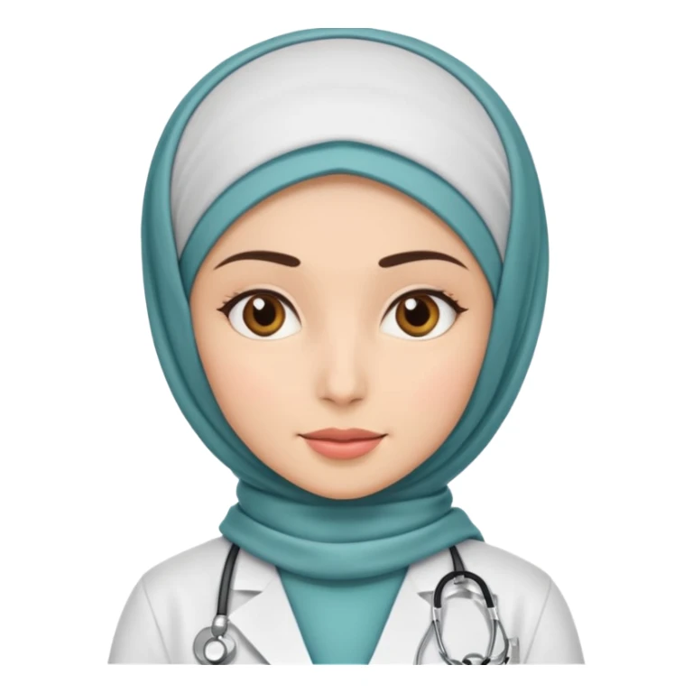 hijab woman doctor sticker