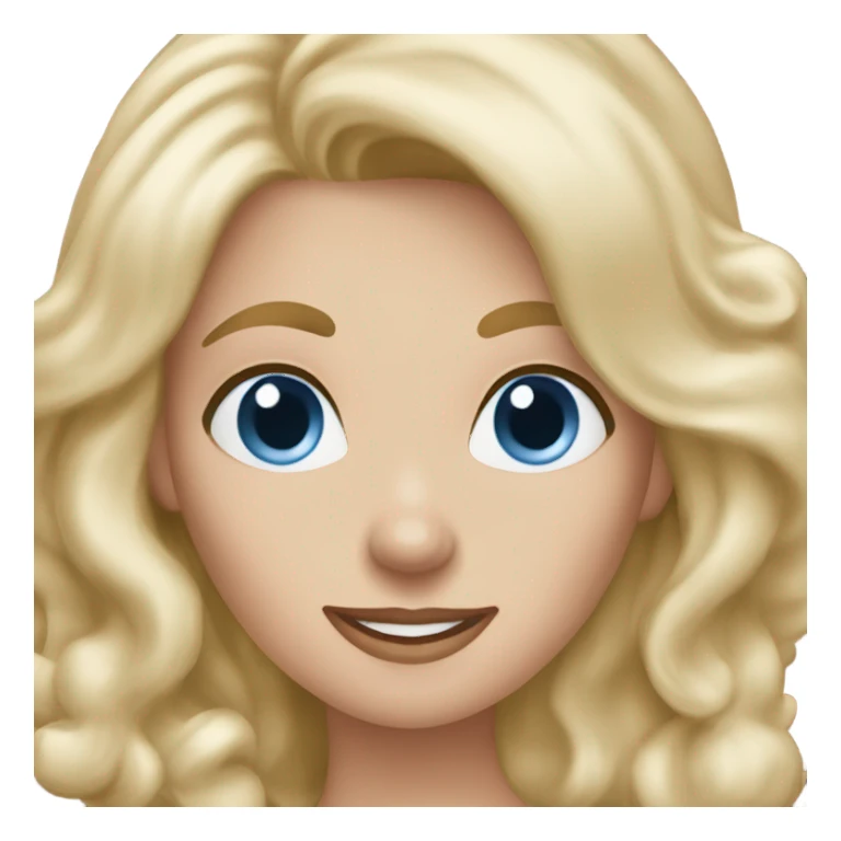 blue eyed blonde lady waving with brown Cockapoos sticker