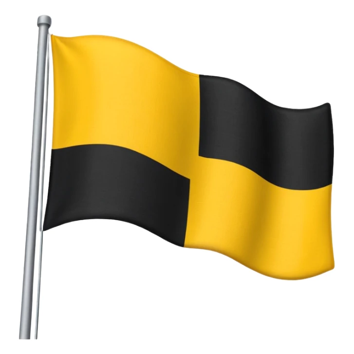 Flag tricolour up to down black yellow and white sticker