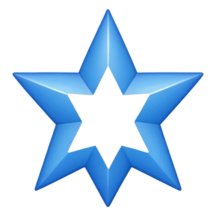 11 corners blue star with white tick on it sticker