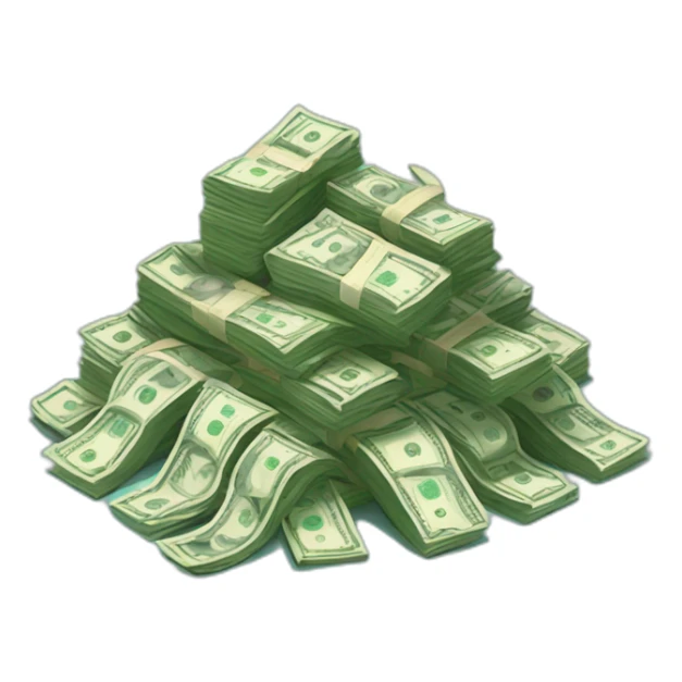 pile of money sticker