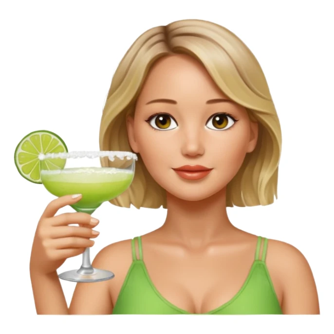 Jennifer Lawrence, drinking a margerita  sticker