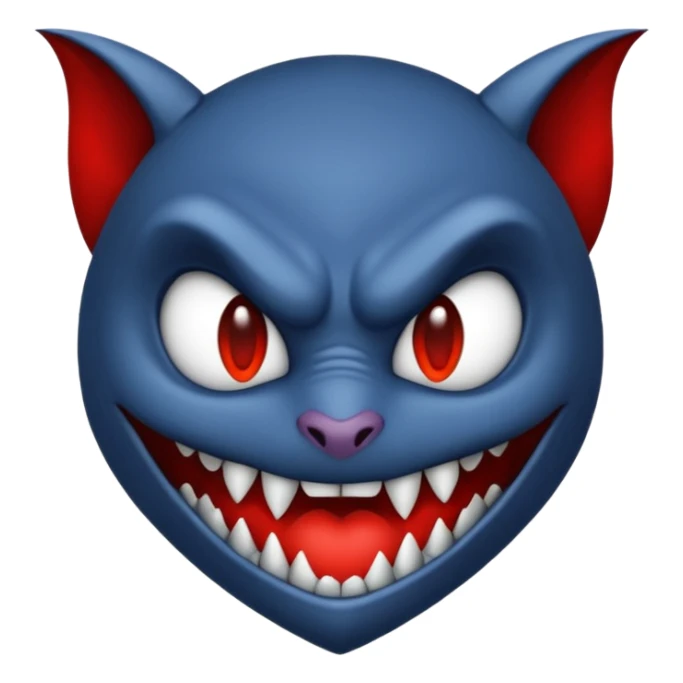 O inima mov,cu trecere spre albastru deschis si coada de drac! sticker