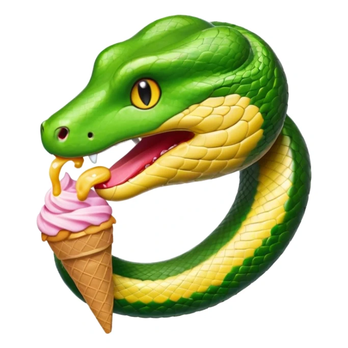 dondurma yiyen yılan sticker