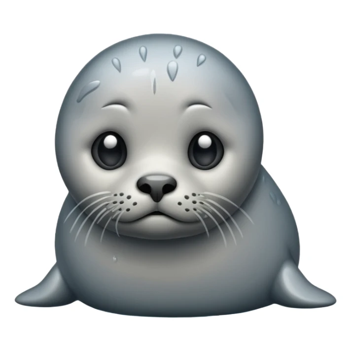 Sad seal in the rain sticker
