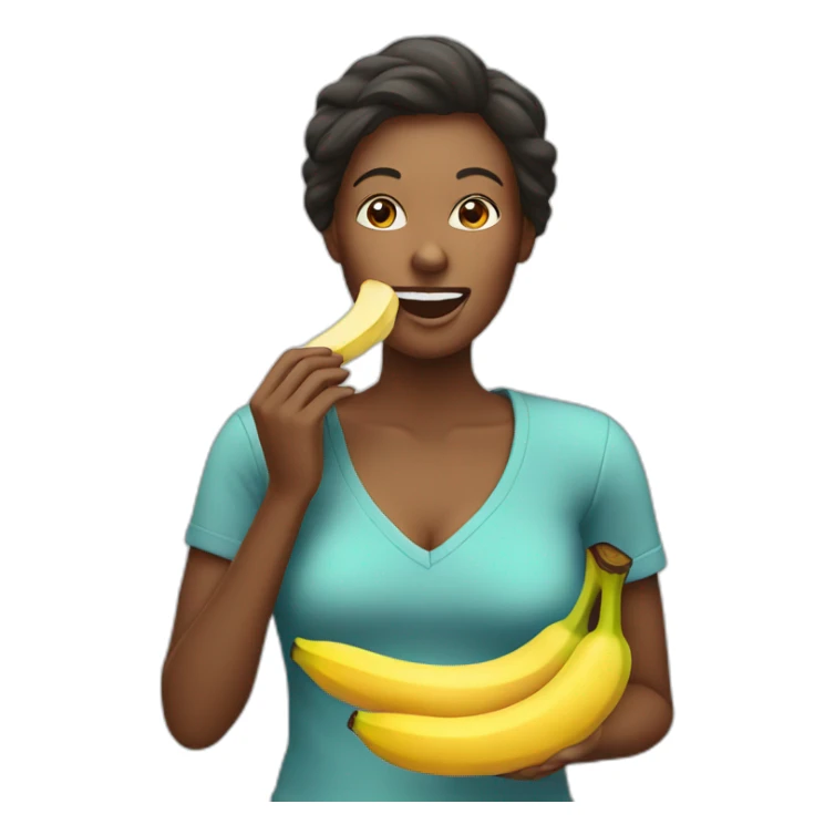 Woman Eating a Banana sticker