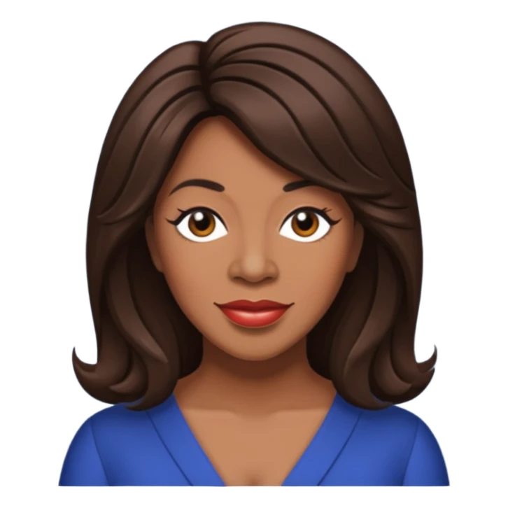 Mary Wilson with dark brown hair sticker