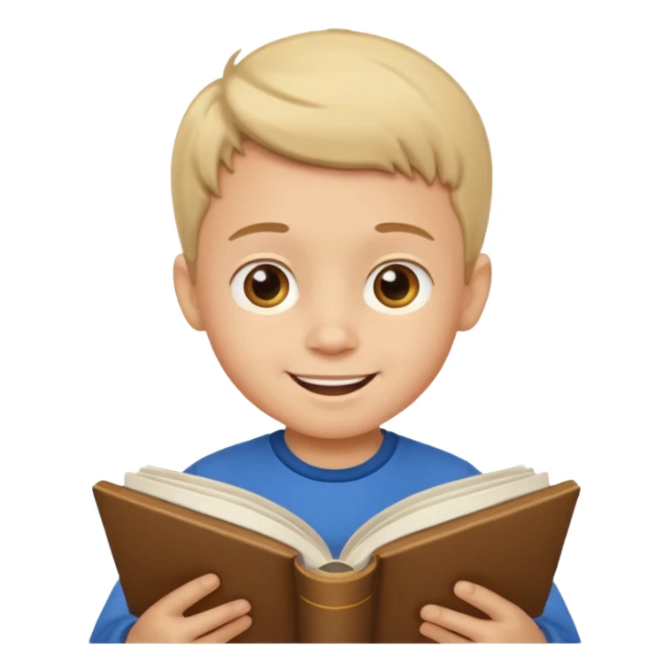 Niño pequeño leyendo un libro feliz sticker