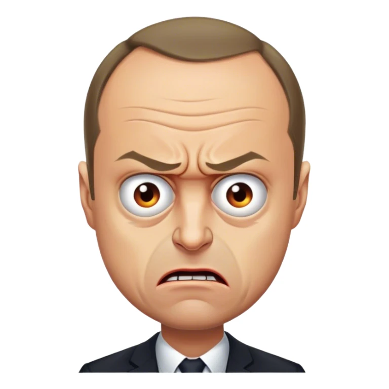 angry Friedrich Merz half body photorealistic picture 8k sticker