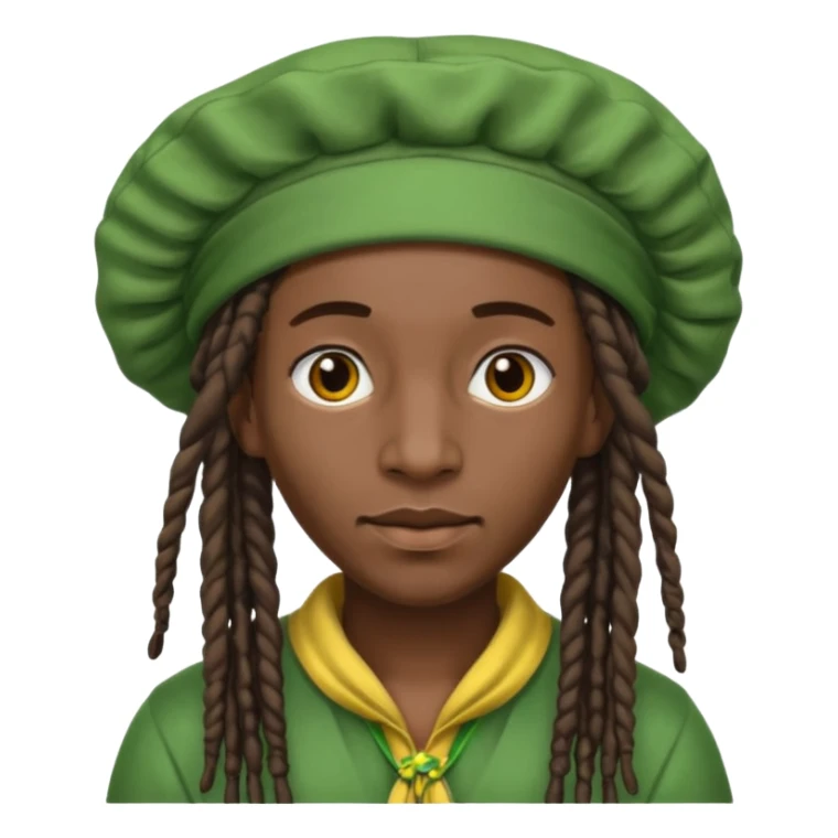 Jamaican dreads with a Jamaican bonnet sticker