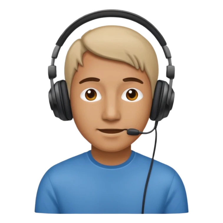 Person wear headphone sticker