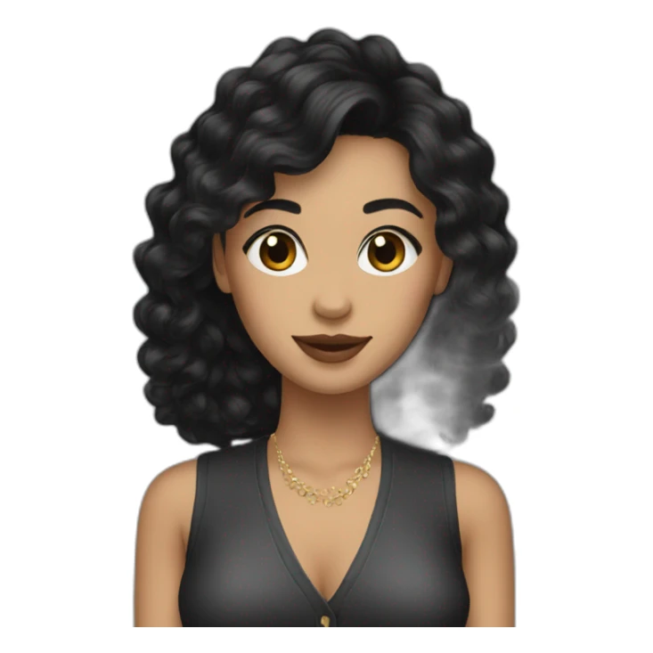 personal stylist with dark hair sticker