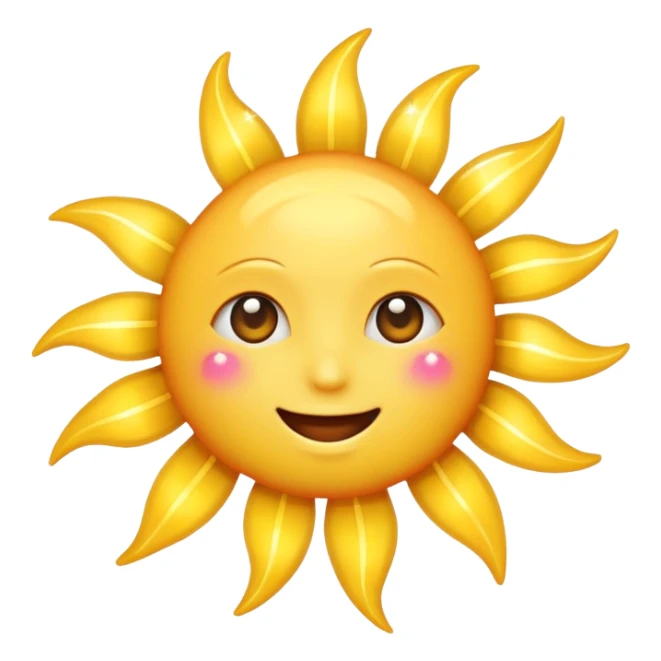 an emoji of a mix of a sparkle and sun sticker