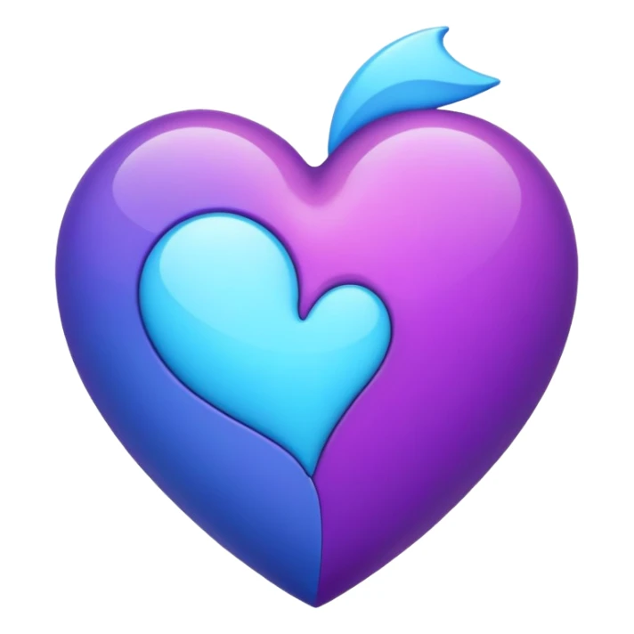 puedes hacer un emoji de corazonazul y morado que se junten sticker