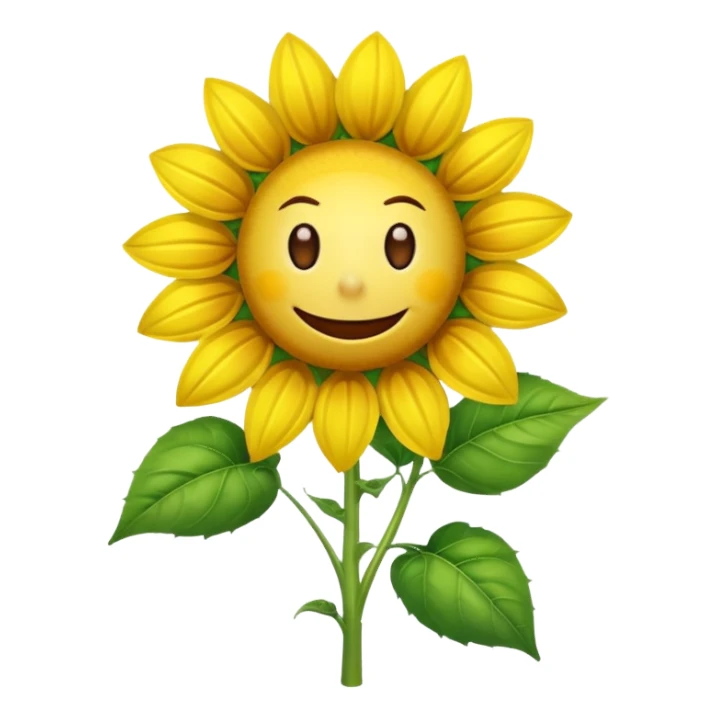 An exact  picture of the sunflower from Plants vs. Zombies sticker