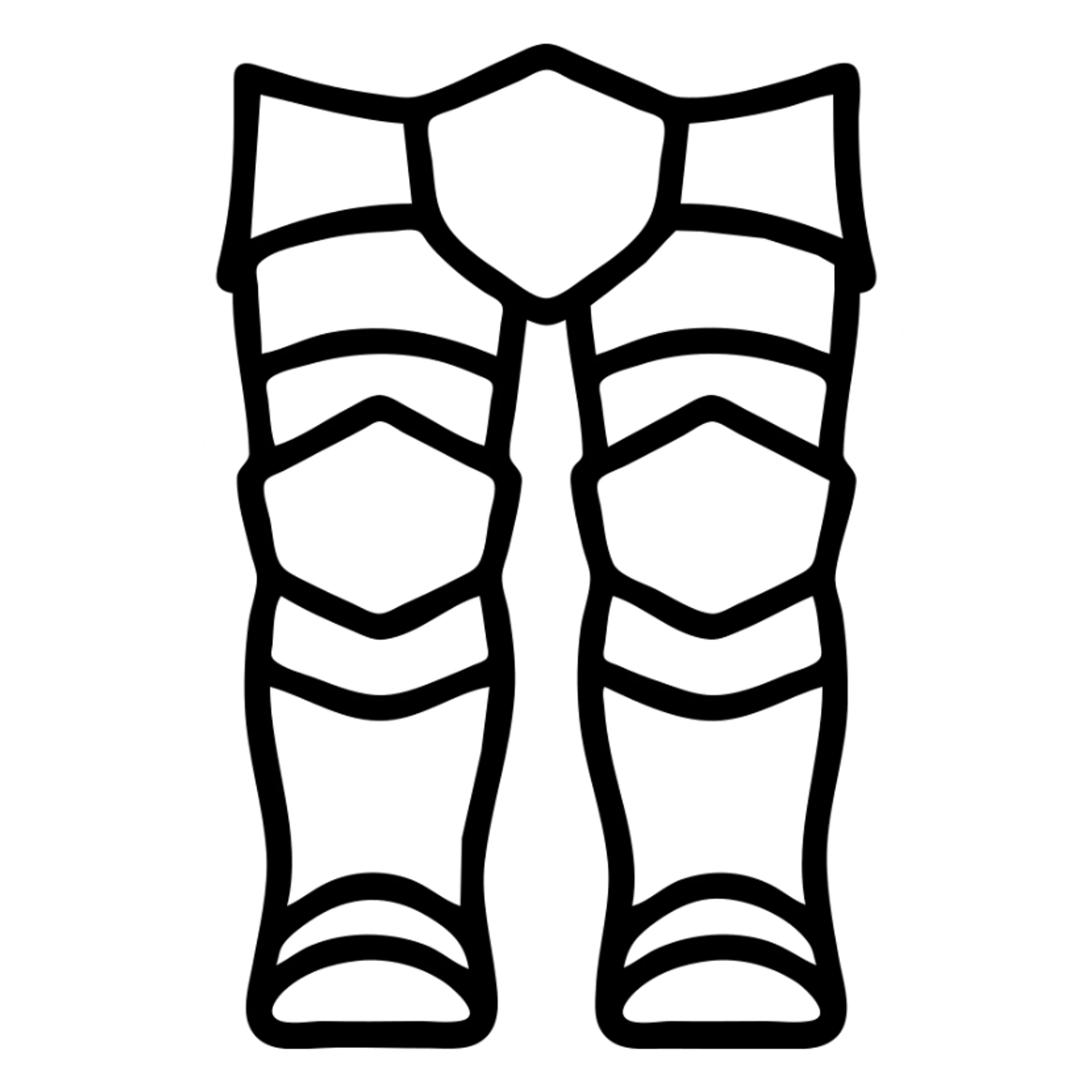 steel platelegs armour, stylized, bold lines, fantasy vibe sticker